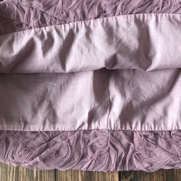 J. Crew Plum Purple Skirt with Tulle Roses Lined 6 - Picture 3 of 5